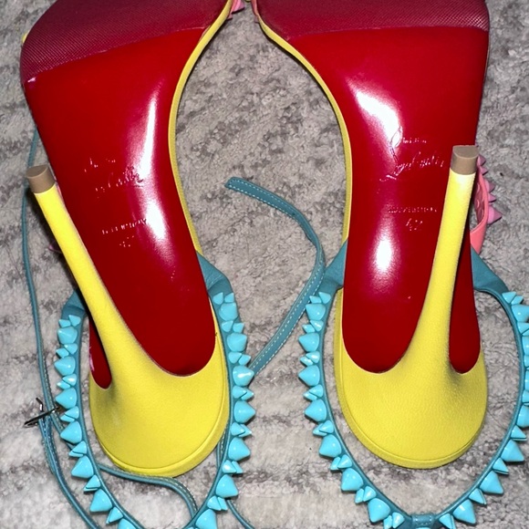 Christian Louboutin - Mafaldina Spikes 100 leather sandals - Picture 5 of 7